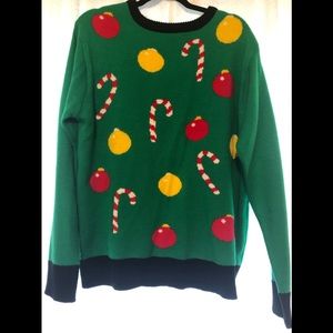 Green Ugly Christmas Swearer, size Large